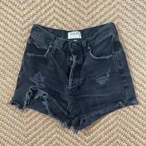 AGolde - Classic Denim Cut off Shorts - Black - 25